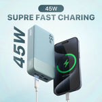 Load image into Gallery viewer, Nobis Power Bank Portable Charger,20000mAh 45W PD QC 3.0 Fast Charging Battery Pack,with LED Display,2 USB-C,2 USB-A for iPhone 15 14 13,Tablet, MacBook, Galaxy, iPad, Black