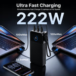 Load image into Gallery viewer, NOBIS 222W Super Fast Charging Power Bank 25000mAh, Smart Digital Display &amp; APP Control, Multi-Port for Laptops Phones Tablets, Universal Compatibility Portable Charger
