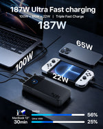 Load image into Gallery viewer, NOBIS Portable Charger 187W 25000mAh Power Bank w/Smart Display APP