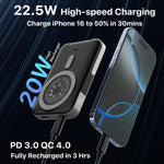Load image into Gallery viewer, NOBIS 20000mAh PoNobis for Magsafe Battery Pack 10000mAh, Dual-foldable Wireless Magnetic Power Bank with LED Display Magnetic Portable Charger 22.5W PD Fast Charging Type C In&amp;Out for Phone 16 S25