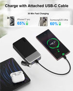 Load image into Gallery viewer, NOBIS 20000mAh Power Bank for Laptops, 65W PD Power Bank With digital display &amp; detachable C to C cable for phones, Samsung tablets, headphones etc.