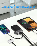 Load image into Gallery viewer, NOBIS 20000mAh Power Bank for Laptops, 65W PD Power Bank With digital display &amp; detachable C to C cable for phones, Samsung tablets, headphones etc.