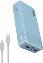 Load image into Gallery viewer, NOBIS Powerbank 20000 mAh, 65 W Quick Charge Power Bank Portable Charger with Digital Display, Dual USB-C/USB-A for Laptop, Phone, Tablet, Travel Compatible External Battery Pack