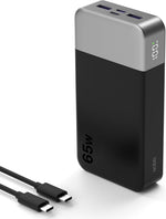 Load image into Gallery viewer, NOBIS Powerbank 20000 mAh, 65 W Quick Charge Power Bank Portable Charger with Digital Display, Dual USB-C/USB-A for Laptop, Phone, Tablet, Travel Compatible External Battery Pack