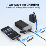 Load image into Gallery viewer, NOBIS Portable Charger 20000mAh 90W Power Bank w/Detachable Cable