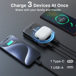 Load image into Gallery viewer, NOBIS 20000mAh PoNobis for Magsafe Battery Pack 10000mAh, Dual-foldable Wireless Magnetic Power Bank with LED Display Magnetic Portable Charger 22.5W PD Fast Charging Type C In&amp;Out for Phone 16 S25
